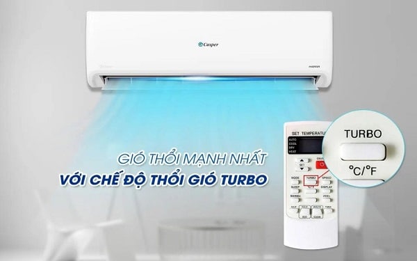 Bạn hãy sử dụng chế độ Turbo để tận hưởng không gian mát lạnh tức thì