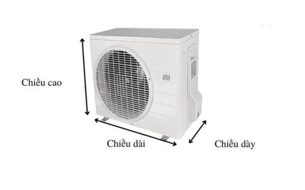 Kích thước cục nóng của điều hòa