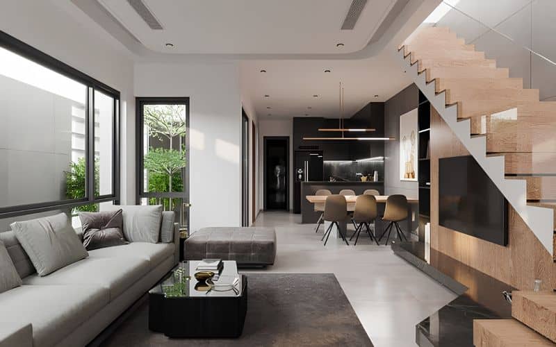 Điều hòa âm trần nối ống gió luôn là lựa chọn ưu tiên cho phòng khách hiện đại